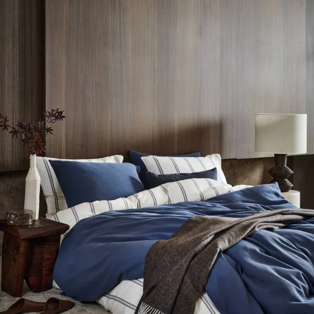 Vandyck Home Bellavita wollen kussensloop blauw, foto 2