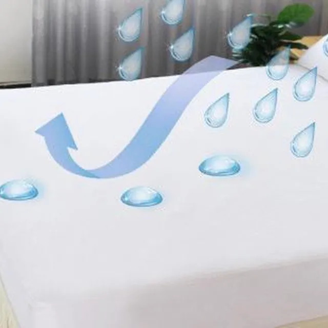 Second Skin Molton matrasbeschermer waterdicht 160 x 200 hoek van 35 cm wit