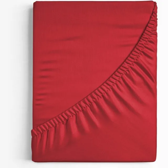 Dreamhouse Katoen Hoeslaken - 180x220 cm - Rood - Lits-Jumeaux