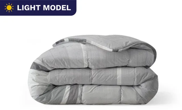 Zelesta Royalbed Light Abstract 240x200cm - Zomerdekbed zonder overtrek - Wasbaar hoesloos dekbed - Bedrukt dekbed - Zomerdekbed