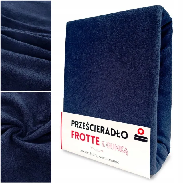 LOZKOHOLICY.PL Badstof hoeslaken met elastiek 60x120 cm - Gaja, katoen blauw