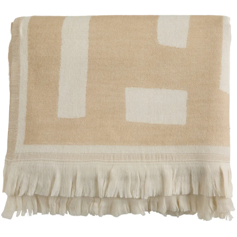 NOUS Living plaid Lecce zand crème zand/crème