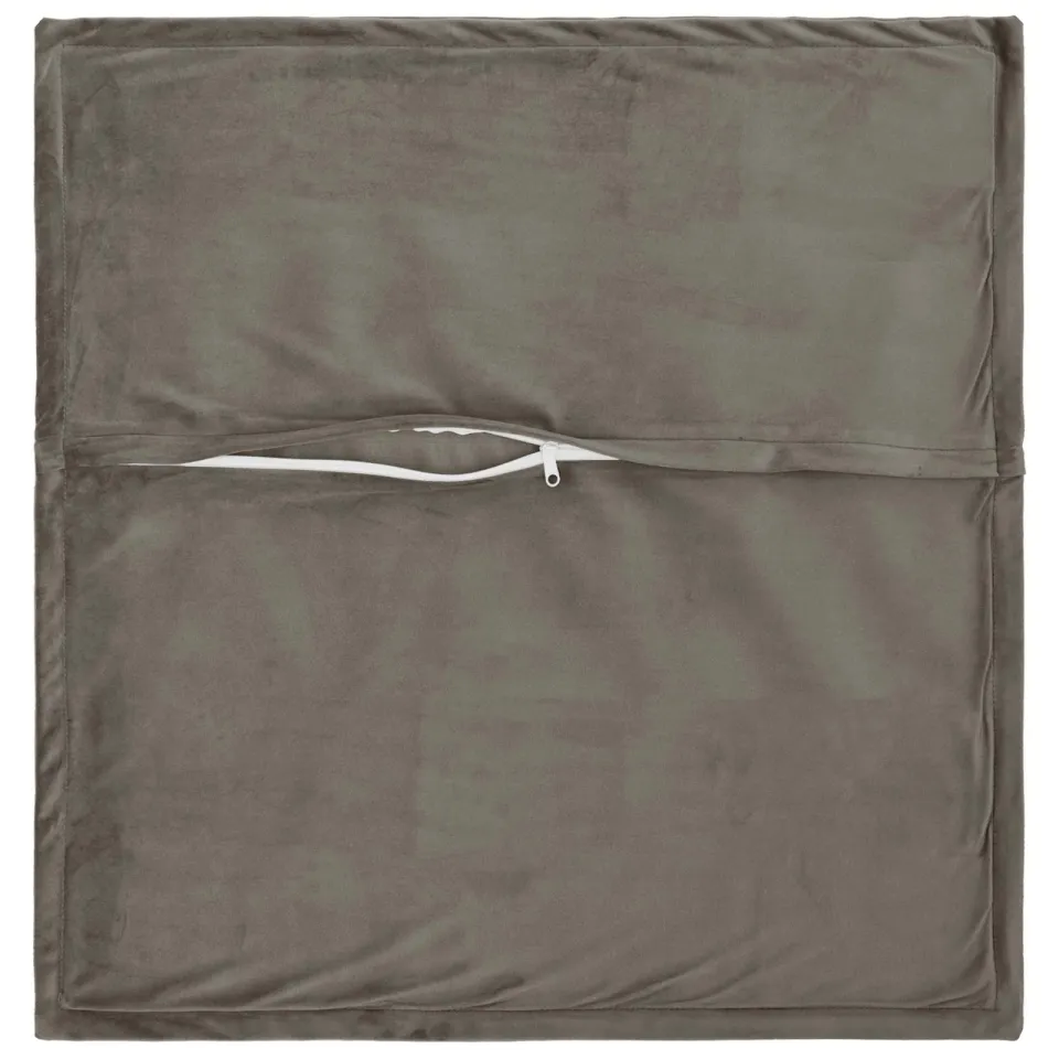 vidaXL Kussensloop 6 st HOUTEN Lichtgrijs 45 x 45 cm Fluweel, foto 4