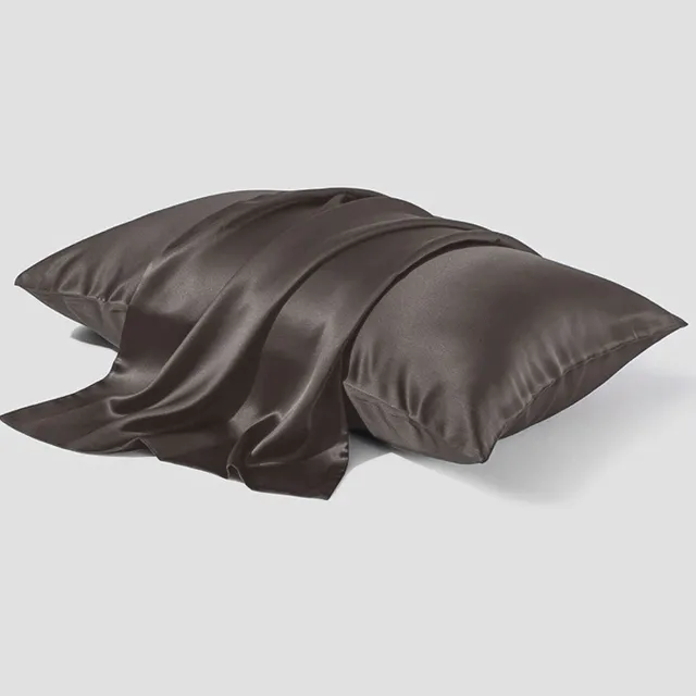 Silkmood Luxe Zijde Kussensloop – 100% Premium Pure Moerbeizijde van de Hoogste Kwaliteit 6A, 22 Momme, 65x65cm, donkergrijs