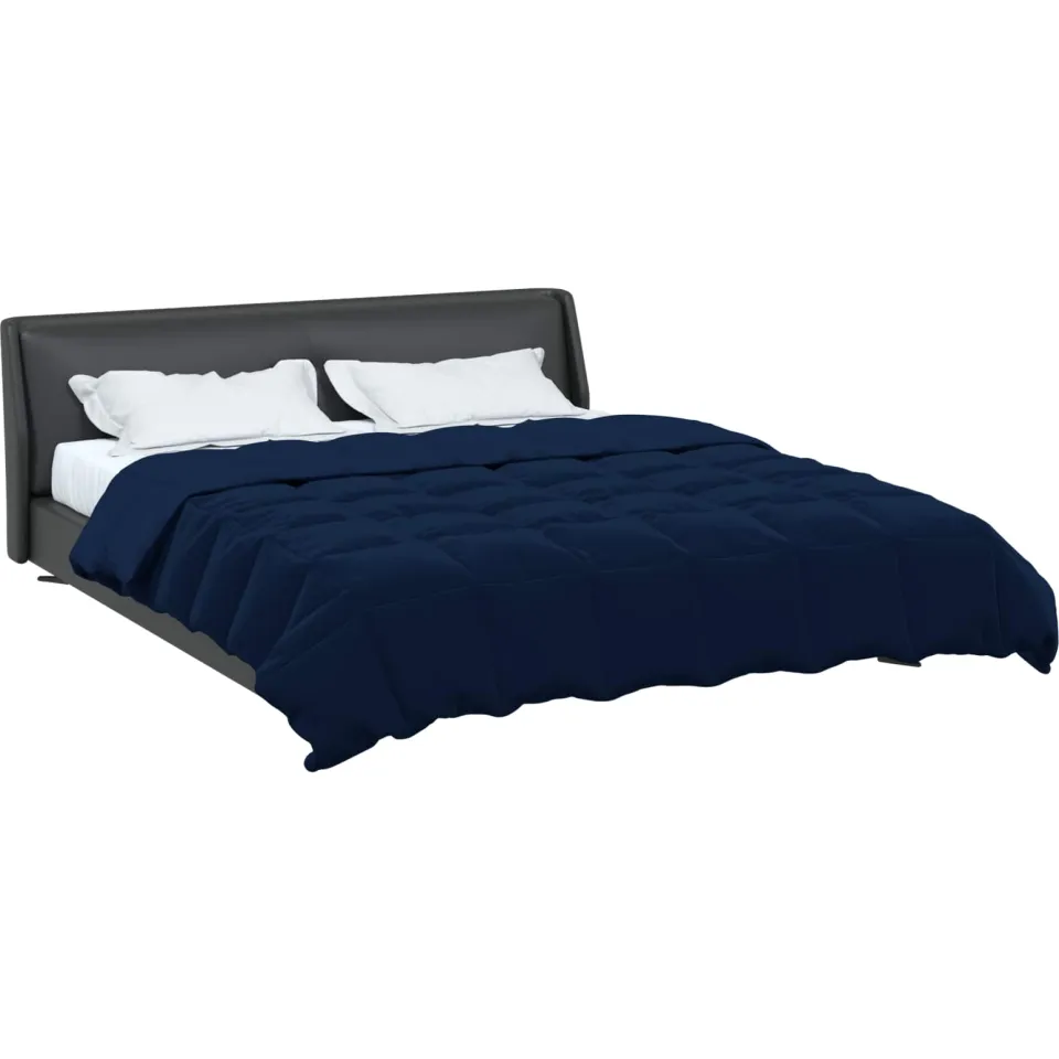 vidaXL Vol jaar dekbed 200 x 200 cm Microfiber (100% polyester) blauw, foto 2