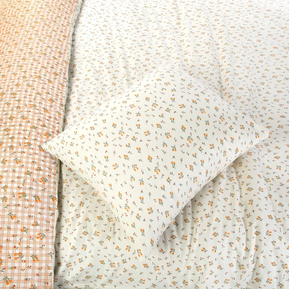 NOUS Living katoenen dekbedovertrek 2-persoons (200x220 cm) oranje, foto 5