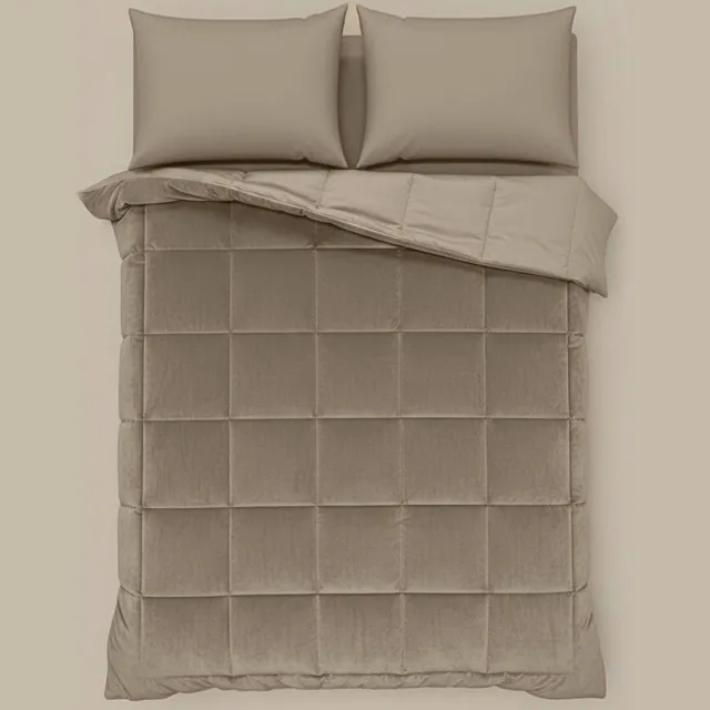 W velvet dekbed zonder overtrek - taupe
