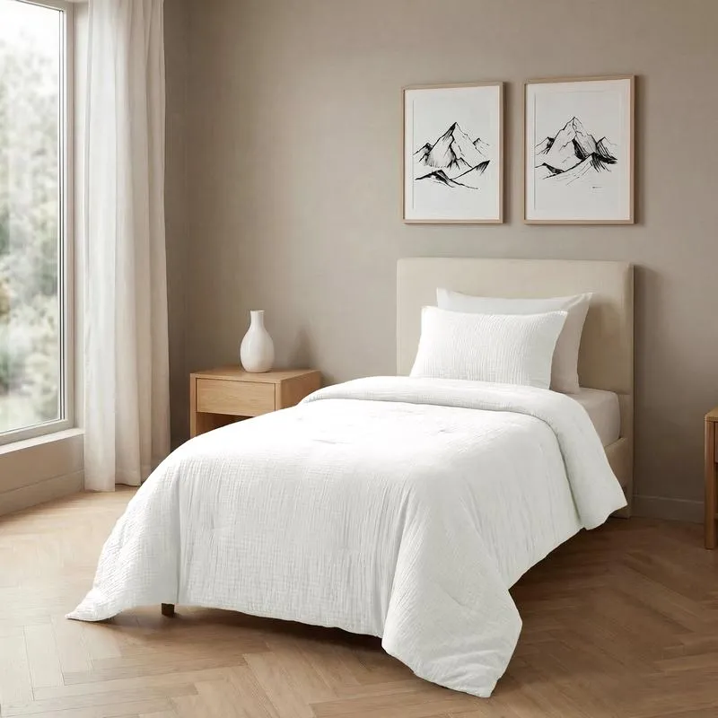 Zensation Lazy all-in-one dekbed Mousseline - crème-wit, foto 4