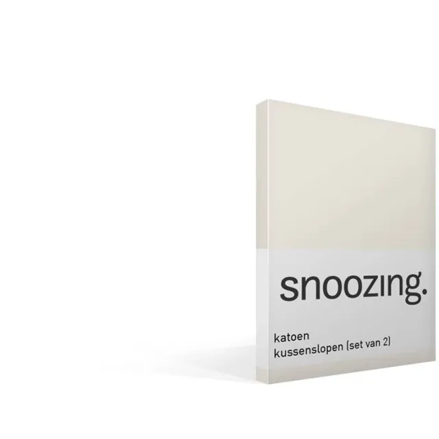 Snoozing Katoen - Kussenslopen - Set van 2 - 40x60 cm - Ivoor