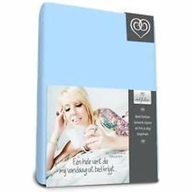 Bed-Fashion jersey hoeslaken Bleu - 140 x 220 cm - Bleu