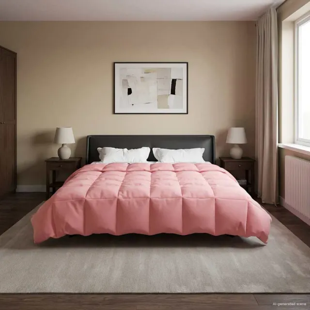 vidaXL Winter Dekbed 200 x 240 cm Winter Microfiber (100% polyester) Roze