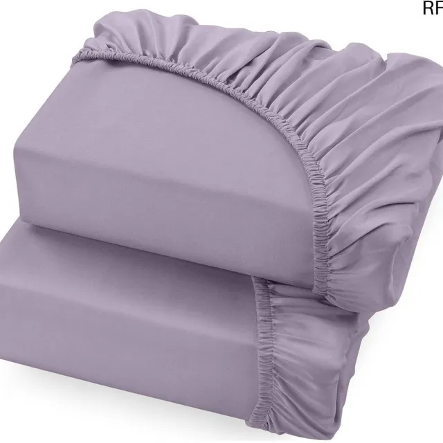 RFWR Set van 2 hoeslakens - Geborsteld microvezel, Lavendel