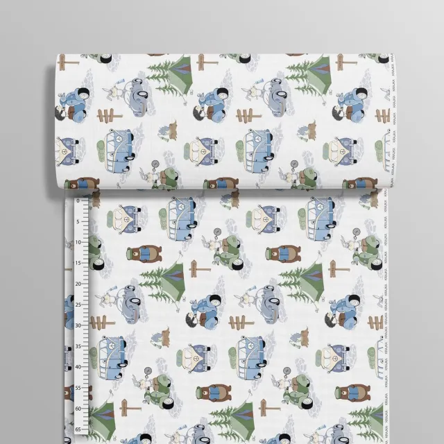 Lotte & Julius peuterdekbedovertrek camping 120x150cm meer kleurig