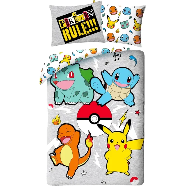 Pokémon Beddengoed 135x200cm - Pikachu & Vrienden - 100% Microvezel