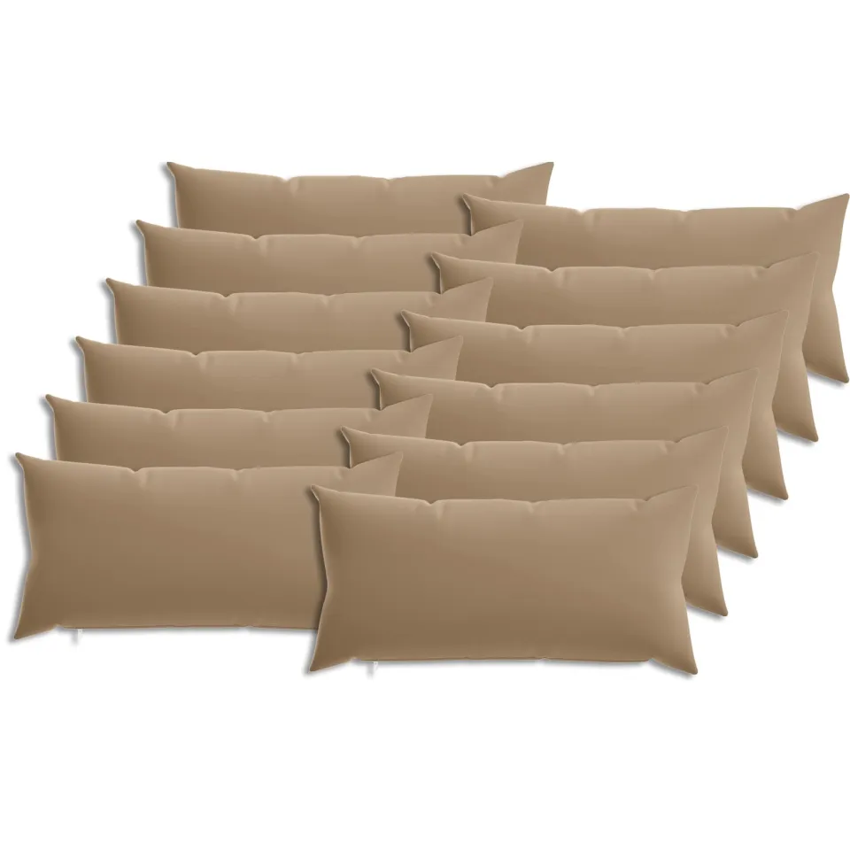 vidaXL Kussensloop 12 st HEERLEN Taupe 40 x 80 cm Polyester, foto 3