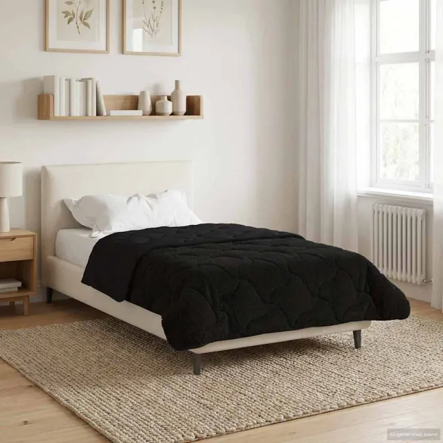 vidaXL Vol jaar dekbed 135 x 200 cm Zwart