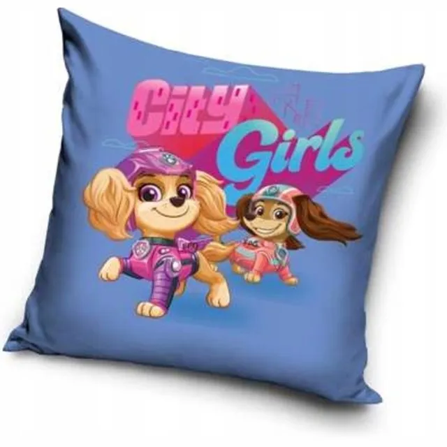 Carbotex Paw Patrol City Girls Kussensloop 40x40cm - Kinderkamer Decoratie Multicolor
