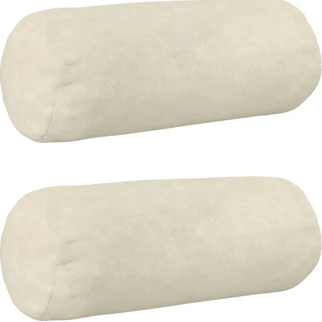 vidaXL Kussensloop 2 st HEERLEN Crèmekleurig Dia. 15 x 40 cm