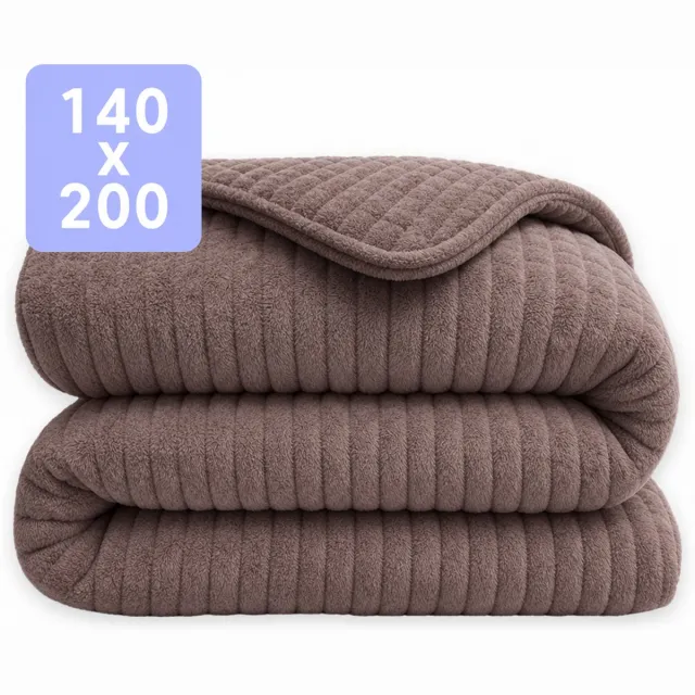Happybed Dekbed zonder overtrek 140x200 - Teddy - Wasbaar dekbed - Dekbed zonder hoes - Hoesloos Dekbed - Brown