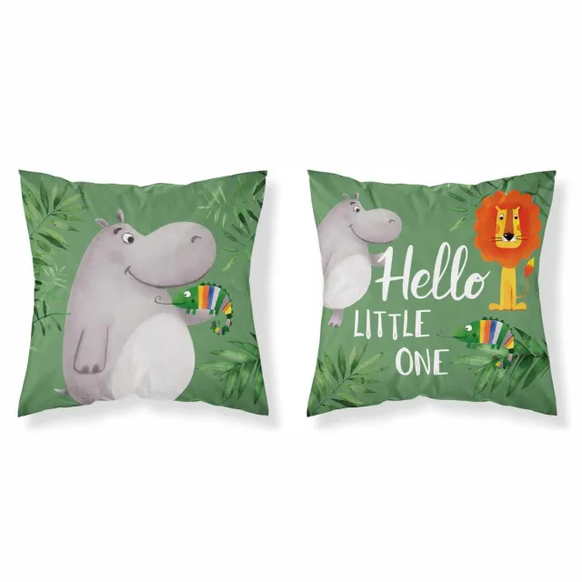 Mayamoo Dekoratieve Kussensloop 40x40cm - Vrolijke Dieren - Katoen - Groen