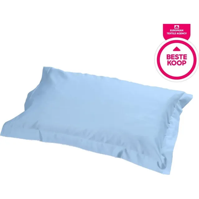 SENZATIONE 100% Katoen Satijn 2 PACK 2x Oxford Kussenslopen met Volant 60x70+20+5 cm BLEU
