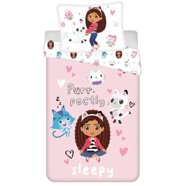 Gabby's Poppenhuis Gabby's Dollhouse Dekbedovertrek - Voor de kinderkamer - Roze