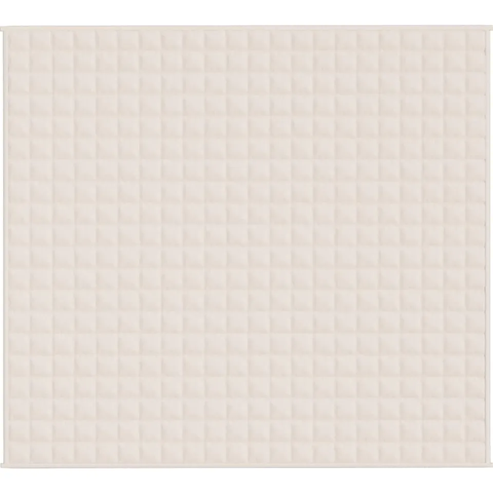 vidaXL Verzwaringsdeken 200x225 cm 9 kg stof lichtcrèmekleurig crème