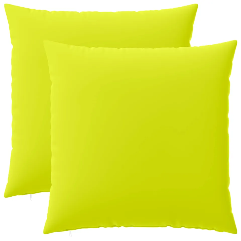 vidaXL Kussensloop 2 st HEERLEN Helder groen 80 x 80 cm Polyester