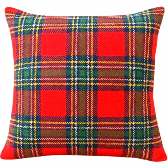 MMO-EURO Martyna Opiełka Katoenen Kussensloop Schotse Ruit 80x60cm - 3 Kleuren