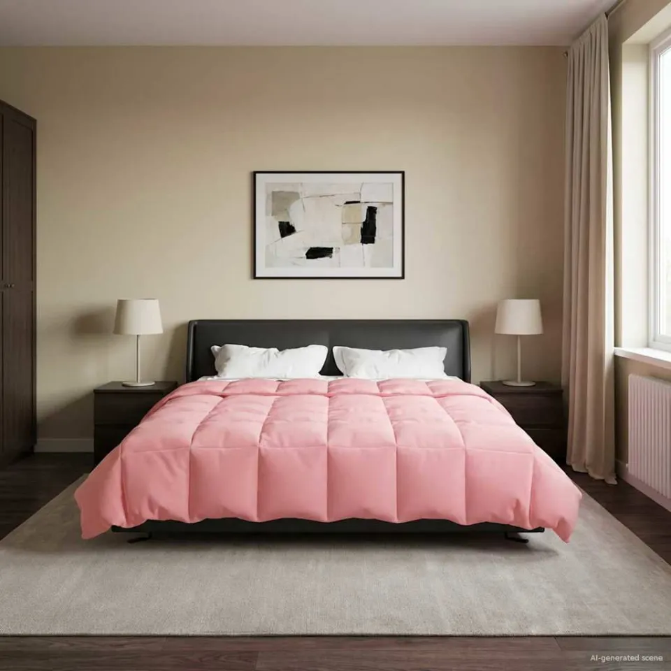 vidaXL Zomer Dekbed 220 x 260 cm Zomer Microfiber (100% polyester) roze, foto 4