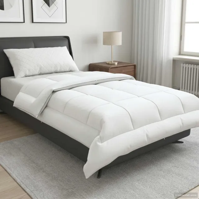 vidaXL Dekbed 152x203 cm Zomer 200 GSM Australisch Wol Wit
