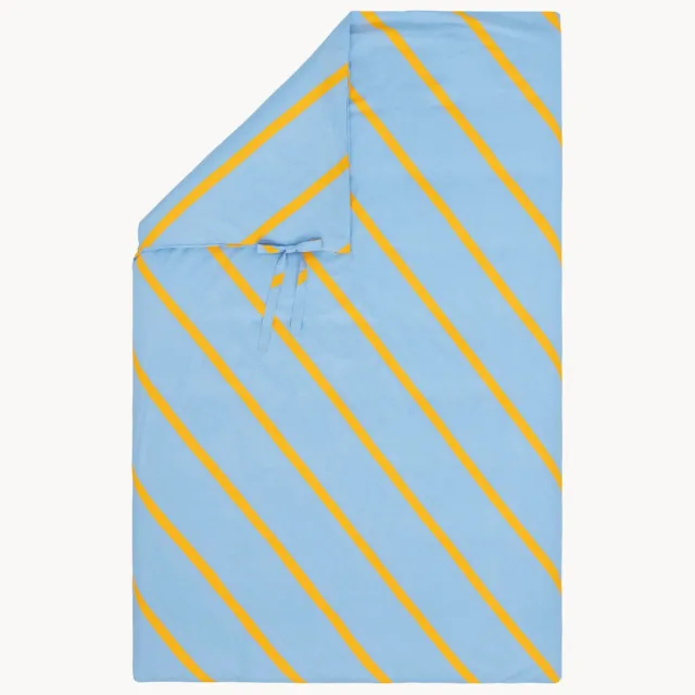 Marimekko Dekbedovertrek Basso van biokatoen Blauw, Geel