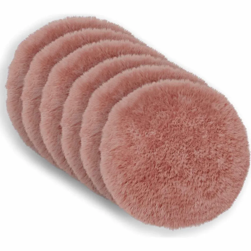 vidaXL Kussensloop 6 st HEERLEN Roze Dia. 50 cm PV Fleece