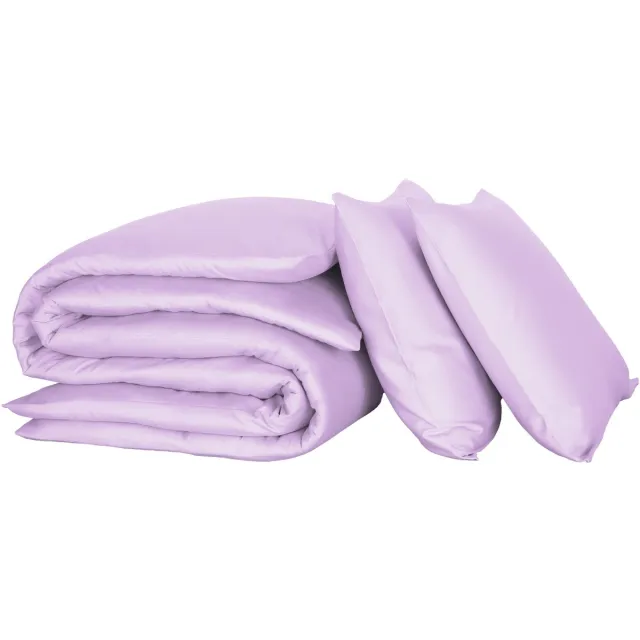 De Witte Lietaer Dekbedovertrek Olivia - 260 x 240 cm - Lila - Katoen Satijn