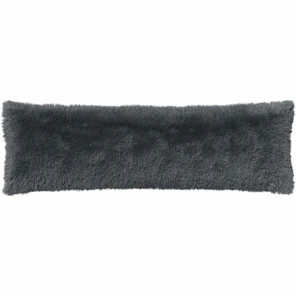 vidaXL Kussensloop 2 st HEERLEN Antracietkleurig 40 x 145 cm PV Fleece, foto 2