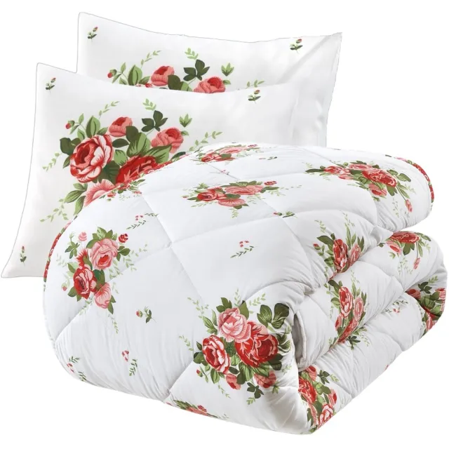 Bed Care Lazy Dekbed- Dekbed Zonder Overtrek - Romantic - 140x200 - Wit - Inclusief Kussensloop 60x70 cm