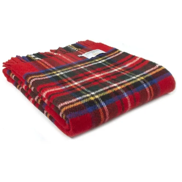 Tweedmill Plaid Tartan Royal Stewart - 150x183 - Nieuw Wol - Tweedmill UK Rood