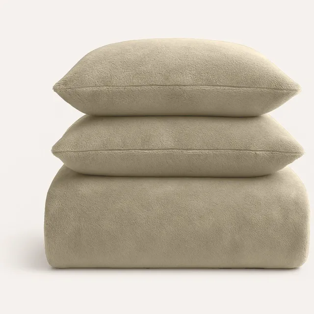 Y-not® Y-NOT™ - Teddy Fluffy Nude Taupe - Dekbedovertrek - 140x200/220 1-Persoons - 1 kussensloop 60x70cm - 30 dagen proefslapen
