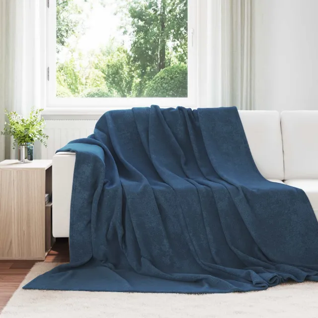 vidaXL plaid Marineblauw 270 x 240 cm 1,69 kg Fleece, foto 2