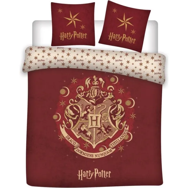 Harry Potter Dekbedovertrek Wizzard - Tweepersoons - 200 x 200 cm - Polyester Rood