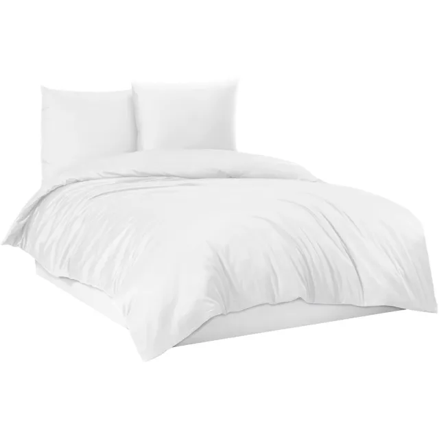 Ibenzoa Beddengoed Set van 100% Katoen in Diverse Maten voor Ultiem Slaapcomfort wit