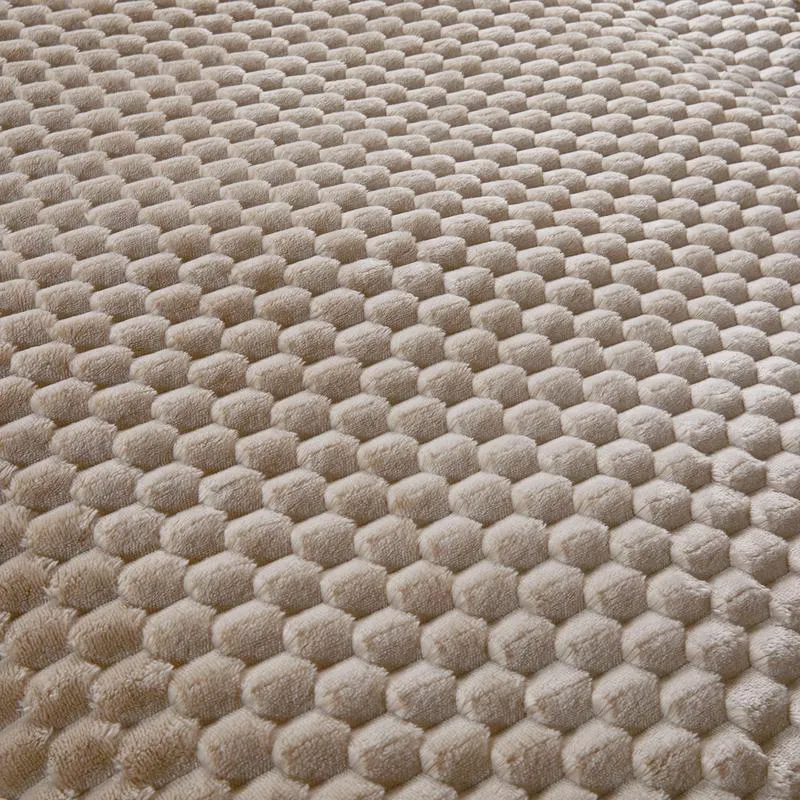 Teddy Hexagon dekbedovertrek - taupe