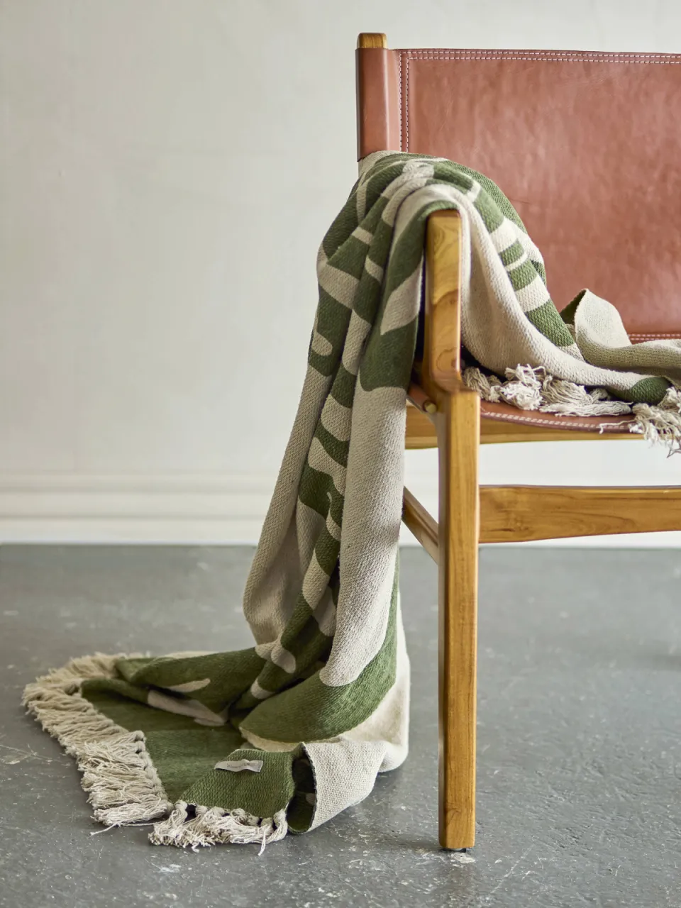 Bloomingville Dalmine katoenen plaid groen, foto 3
