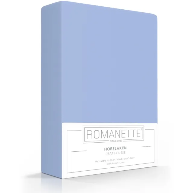 Romanette Luxe Verkoelend Hoeslaken Katoen - Blauw