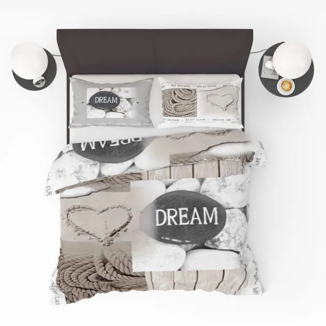 Beau Maison Dekbedovertrek Dream - 140x200/220cm + 1 kussensloop - 100% Microperkal Beige Wit