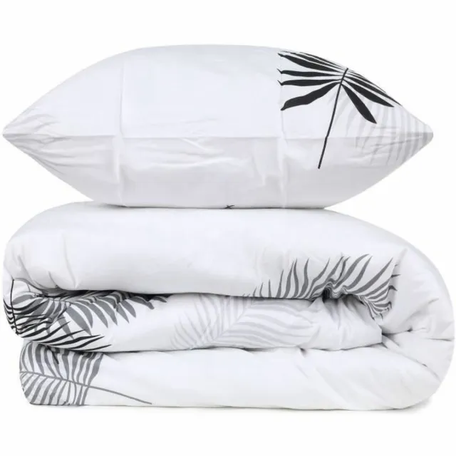 bigbuy Home Dekbedovertrek set Grijs Bed van 200 3 Onderdelen Multicolor
