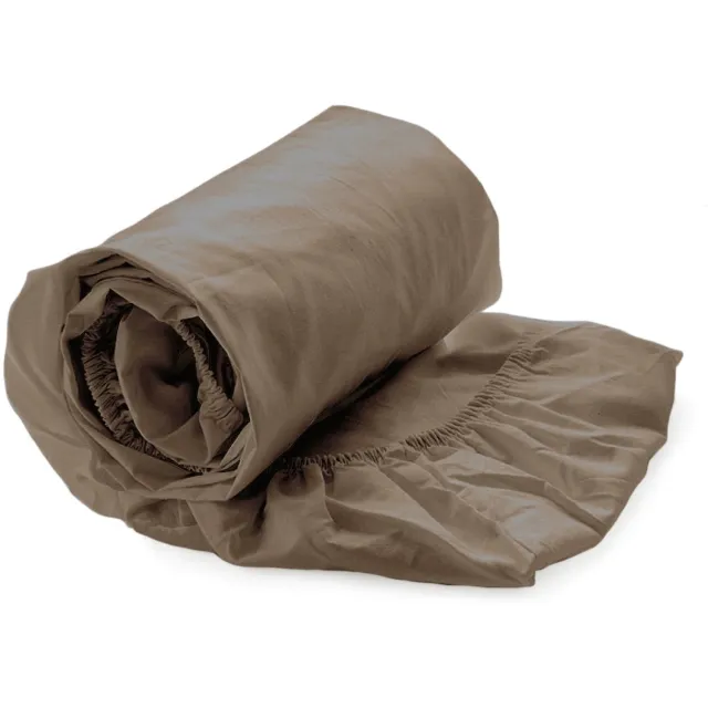 YELLOW HAVE A SUITE NIGHT Yellow Hoeslaken Suite Mumbai - Katoen Perkal - 40cm Hoekhoogte - Plaza Taupe - 140x200 cm - 100% Katoen-Perkal - Tweepersoons Dollar Sand