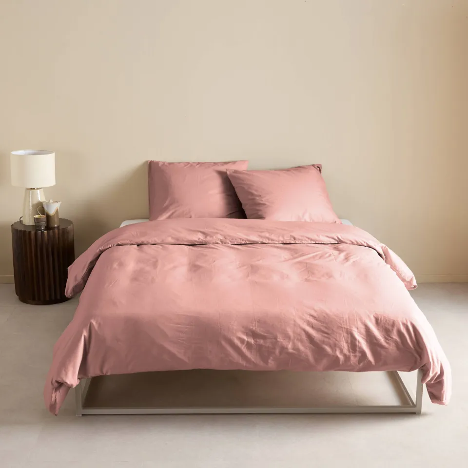 NOUS Living katoenen 2-persoons dekbedovertrek 200x220 cm - roze, foto 5