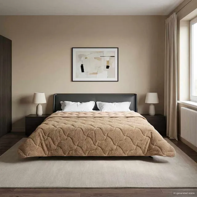 vidaXL Vol jaar dekbed 200 x 200 cm Taupe