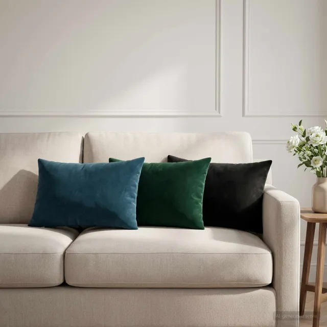 vidaXL Kussensloop 2 st HEERLEN Blauw 40 x 60 cm fluweel
